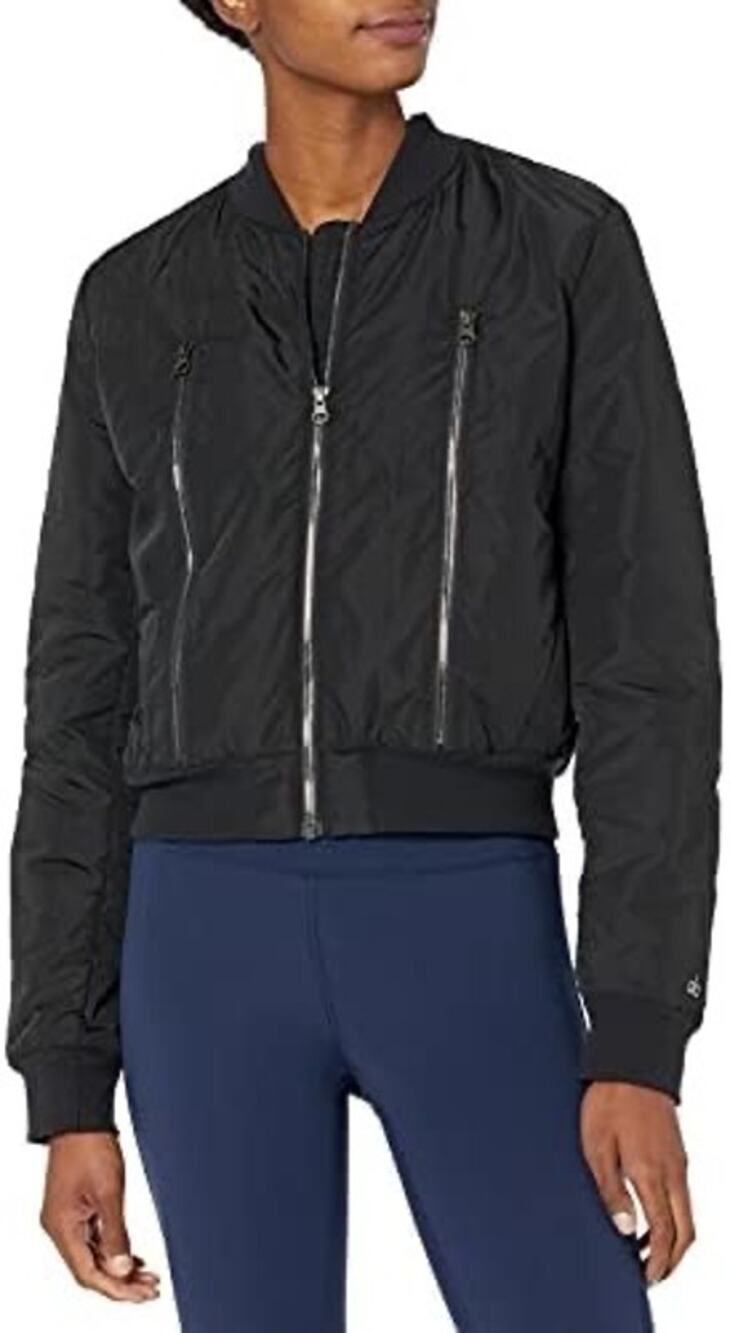 ALO Yoga Off Duty Bomber Down Filled Puffer Athleisure Classic black size XS